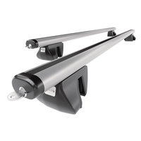 Barres de toit en aluminium adapté pour Kia Soul SUV (2008-2018) - Porte-Bagages de Voiture argent - rails intégrés
