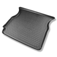 Tapis de coffre adapté pour Tesla Model X SUV (10.2016-12.2020) - bac de coffre - protection de coffre voiture - coffre supérieur; 5/6/7 places; pour l'espace derriere 2e rangée de sieges (3e rangée abaissée)