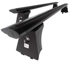 Barres de toit en aluminium adapté pour Hyundai i40 SW (2011-2018) - Porte-Bagages de Voiture noir - rails intégrés