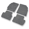 Tapis de Sol Velours adapté pour Chevrolet Spark II M300 Hayon (2010-2015) - Premium tapis de voiture - gris