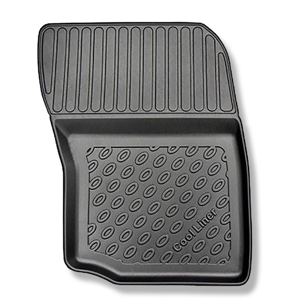 Kit tapis de coffre et tapis de voiture TPE pour: Mitsubishi Outlander III SUV (09.2012-2022) - 5/7 places;3ème rangée de sièges rabaissées (avec et sans subwoofer);pas pour les versions hybride;sans 3ème rangée