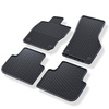 Tapis de sol en caoutchouc adapté pour Volkswagen Golf VIII eTSI MHEV SW (2020-....) - tapis de voiture - noir - 4 pcs.