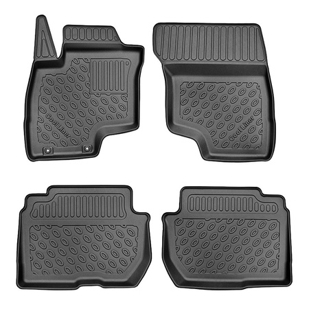 Tapis de sol en TPE adapté pour Mitsubishi Outlander III PHEV Hybrid SUV (2020-....) - tapis de voiture - noir