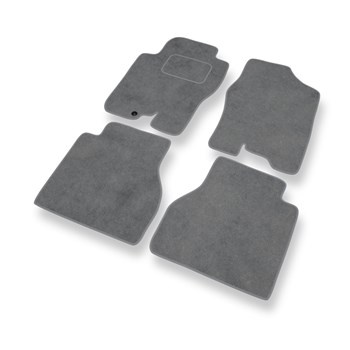 Tapis de Sol Velours adapté pour Nissan Navara D40 (2005-2014) - Premium tapis de voiture - gris