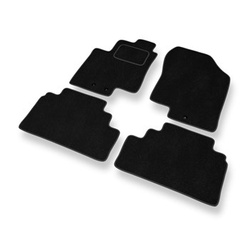 Tapis de Sol Velours adapté pour Kia Venga Monospace (2009-2015) - Premium tapis de voiture - noir