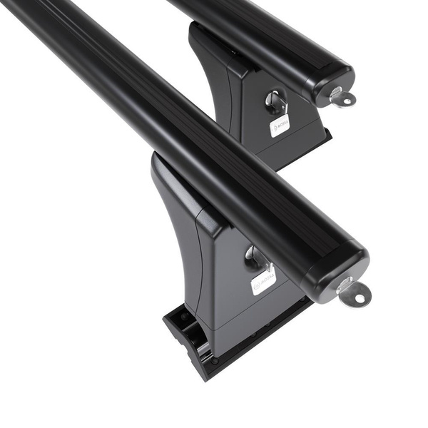 Barres de toit en aluminium adapté pour BMW 5 G30 Berline (2017-2023) - Porte-Bagages de Voiture noir - points de montage - (suivant le modèle de voiture ils peuvent se situer à différents endroits)