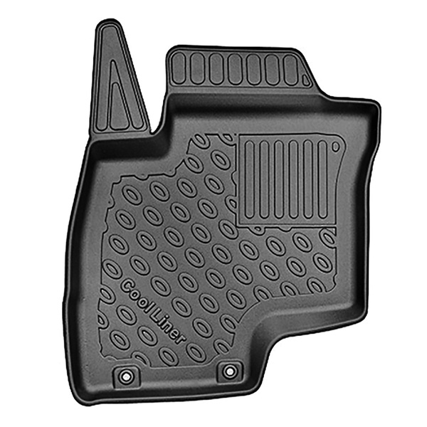 Tapis de sol en TPE adapté pour Mitsubishi Outlander III PHEV Hybrid SUV (2020-2022) - tapis de voiture - noir