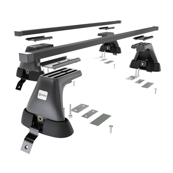 Barres de toit en acier adapté pour Dacia Sandero mk II Hayon (2013-2020) - Porte-Bagages de Voiture noir - toit normal