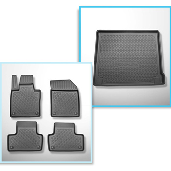 Kit tapis de coffre et tapis de voiture TPE PREMIUM pour: Volvo XC60 II SUV (07.2017-....)