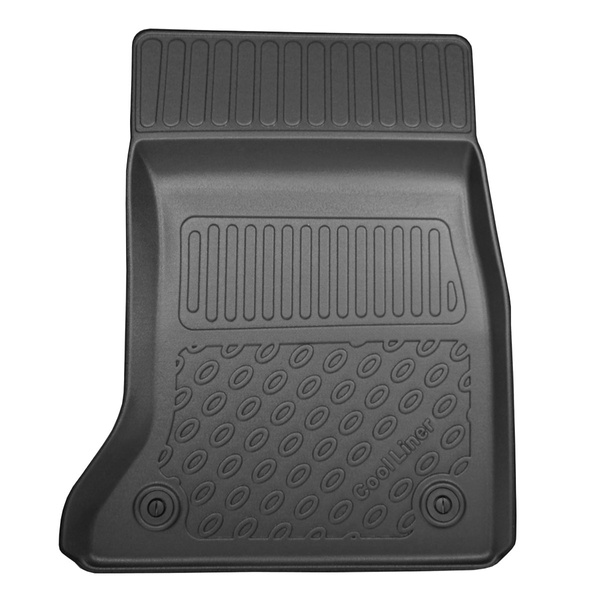 Tapis de sol en TPE adapté pour BMW 5 F11 Touring (12.2015-10.2022) - X-drive; distance entre les rails du siège avant (partie arrière) 365 mm - tapis de voiture - noir