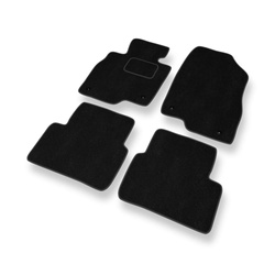 Tapis de Sol Velours adapté pour Mazda 3 III Hayon, Berline (2013-2019) - Premium tapis de voiture - noir