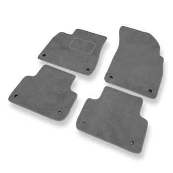 Tapis de Sol Velours adapté pour Audi Q7 II (2015-....) - Premium tapis de voiture - gris