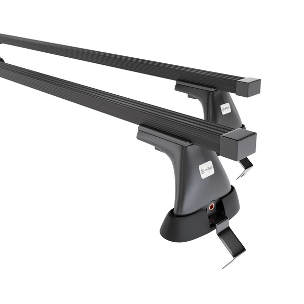 Barres de toit en acier adapté pour Renault Kadjar SUV (2015-2022) - Porte-Bagages de Voiture noir - toit normal