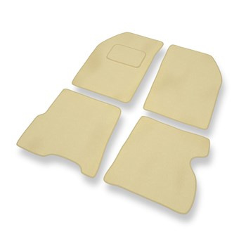 Tapis de Sol Velours adapté pour Renault Kangoo I (1997-2007) - Premium tapis de voiture - beige