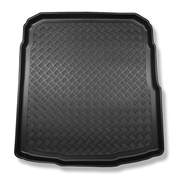 Tapis de coffre adapté pour Volkswagen Passat B8 Berline (12.2014-12.2021) - bac de coffre - protection de coffre voiture - coffre inférieur ; avec roue de secours à usage temporaire ou kit de réparation