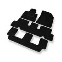 Tapis de Sol Velours adapté pour Citroen C4 Grand Picasso II (2013-2018) - Premium tapis de voiture - noir