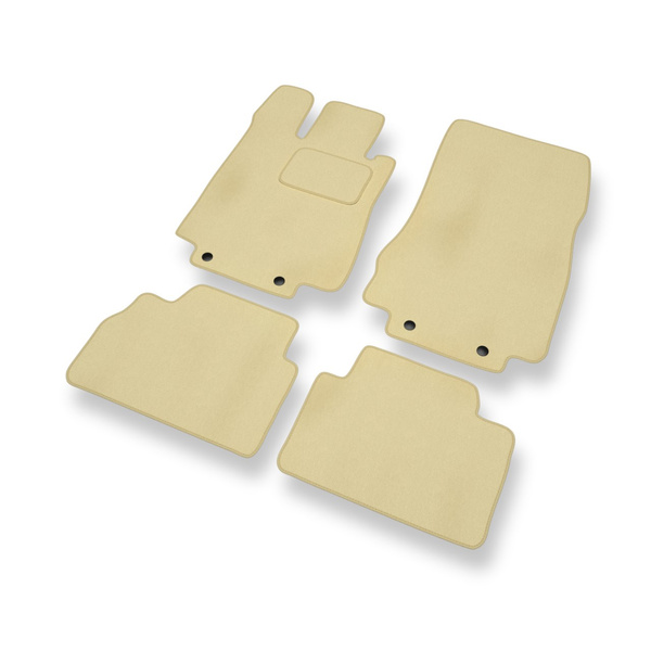 Tapis de Sol Velours adapté pour Mercedes-Benz Classe S W220 Coupé, Berline (1998-2006) version longue - Premium tapis de voiture - beige