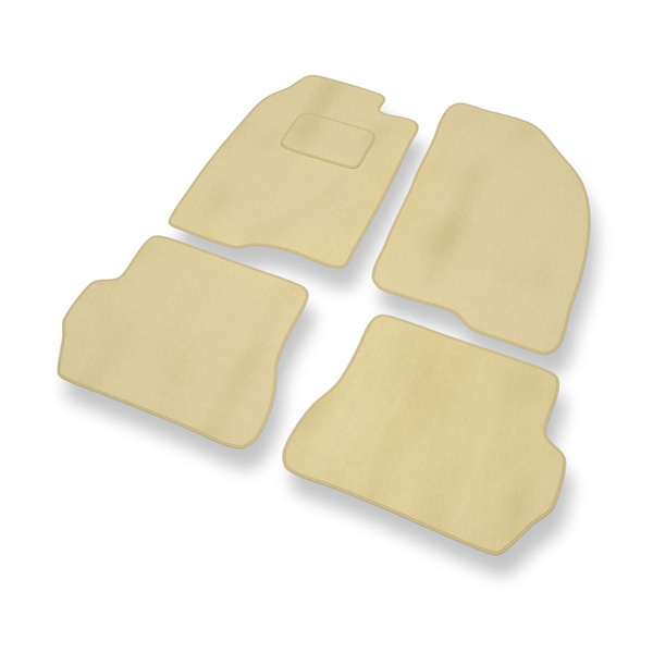 Tapis de Sol Velours adapté pour Ford Fusion I Monospace (2002-2005) - Premium tapis de voiture - beige