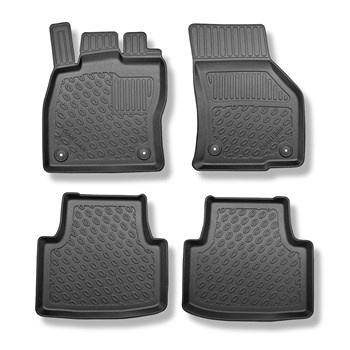 Tapis de sol en TPE adapté pour Volkswagen Passat B8 Berline (12.2015-10.2022) - tapis de voiture - noir