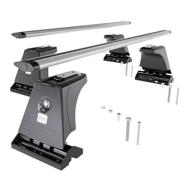 Barres de toit en aluminium adapté pour Hyundai i30 II Hayon (2012-2017) - Porte-Bagages de Voiture argent - points de montage - (suivant le modèle de voiture ils peuvent se situer à différents endroits)