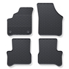 Tapis de sol en caoutchouc adapté pour Volkswagen e-up! Hayon (2019-2023) - tapis de voiture - noir - 4 pcs.