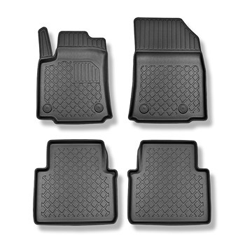 Tapis de sol en TPE adapté pour Citroen C3 Aircross II SUV (11.2017-....) - tapis de voiture - noir