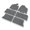 Tapis de Sol Velours adapté pour Kia Carnival II Monospace (2006-2010) - Premium tapis de voiture - gris
