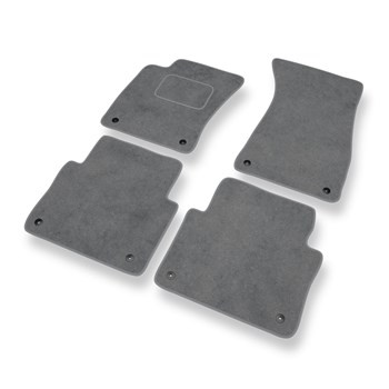 Tapis de Sol Velours adapté pour Audi A8 II D3 (version courte) (2002-2010) - Premium tapis de voiture - gris