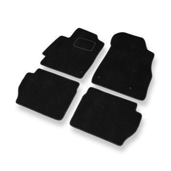 Tapis de Sol Velours adapté pour Mazda 2 II (2007-2014) - Premium tapis de voiture - noir