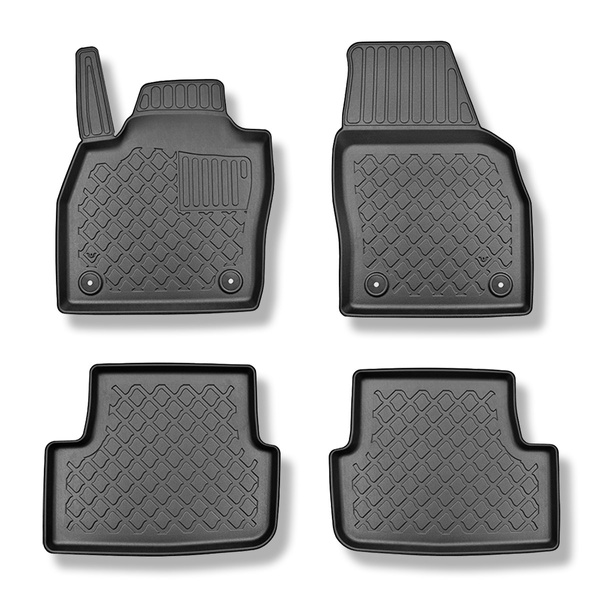Tapis de sol en TPE adapté pour Volkswagen Taigo SUV (09.2021-....) - tapis de voiture - noir