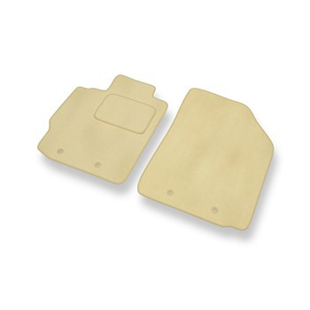 Tapis de Sol Velours adapté pour Toyota Yaris II (2005-2010) - Premium tapis de voiture - beige