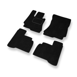 Tapis de Sol Velours adapté pour Mercedes-Benz Classe S W221 Coupé, Berline (2006-2013) version courte - Premium tapis de voiture - noir