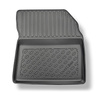 Tapis de sol en TPE adapté pour Citroen e-Berlingo III Van (09.2021-....) - 5 ou 7 sièges; sans la troisième rangée de sièges; version courte et longue; avec sièges réglables et non réglables dans la première rangée - tapis de voiture - noir