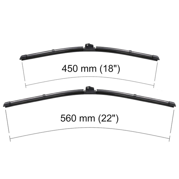 Balais d'essuie-glace de pare-brise adaptés pour Mercedes-Benz GLK X204 SUV (06.2008-01.2014) - balais plat