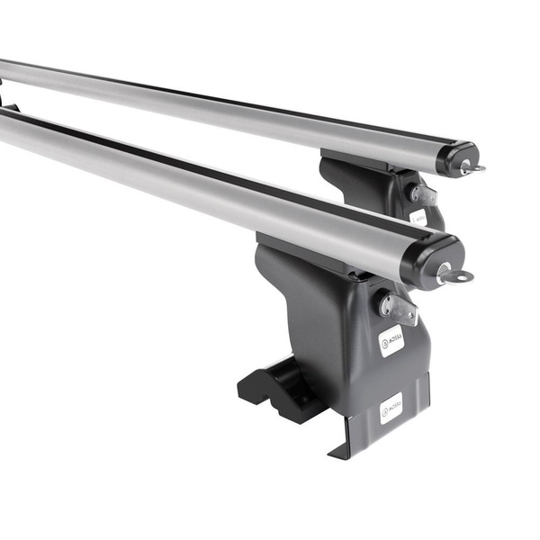 Barres de toit en aluminium adapté pour Chevrolet Kalos Hayon (2003-2011) - Porte-Bagages de Voiture argent - toit normal