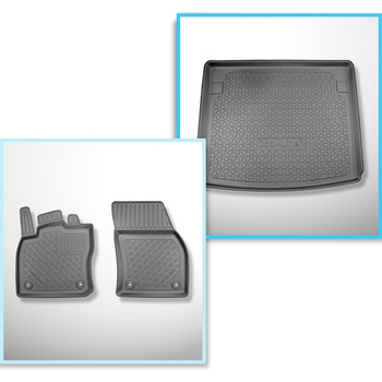 Kit tapis de coffre et tapis de voiture TPE pour: Volkswagen Caddy V Break (11.2