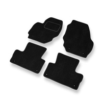 Tapis de Sol Velours adapté pour Volvo XC60 I (2008-2017) - Premium tapis de voiture - noir