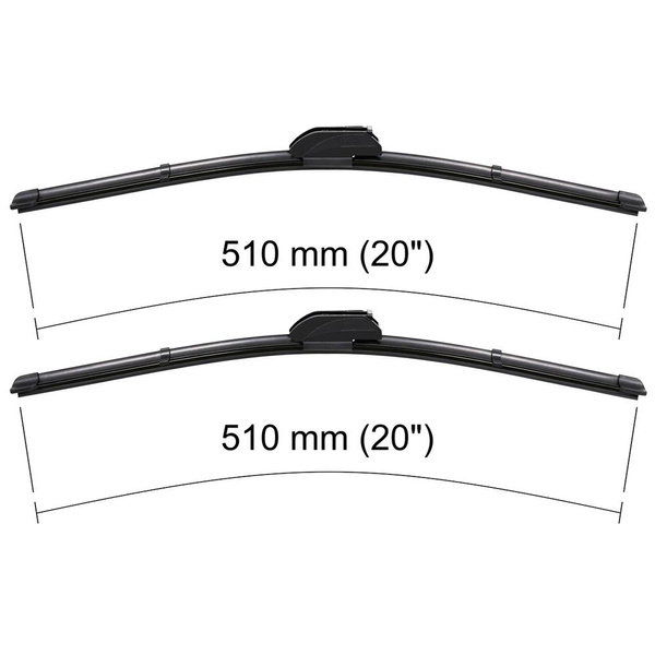 Balais d'essuie-glace de pare-brise adaptés pour Mitsubishi Pajero III SUV (02.2000-08.2006) - balais plat