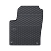 Tapis de sol en caoutchouc adapté pour Volkswagen Sharan I Van (1995-2010) - tapis de voiture - noir - 3 pcs.