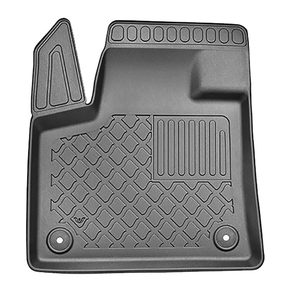 Tapis de sol en TPE adapté pour Peugeot 3008 II Hybrid & Hybrid4 SUV (09.2019-....) - sans Hi-Fi-System FOCAL - tapis de voiture - noir