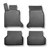 Tapis de sol en TPE adapté pour BMW 5 E60 Berline (07.2003-02.2010) - tapis de voiture - noir