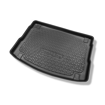 Tapis de coffre adapté pour Kia Ceed III CD Hayon (06.2018-....) - bac de coffre - protection de coffre voiture - coffre supérieur ; avec plancher deux niveaux du coffre; non pour 48V-Hybrid