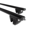 Barres de toit en aluminium adapté pour Fiat Stilo Uproad Multi-Wagon (2005-2007) - Porte-Bagages de Voiture noir - rails