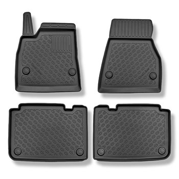 Tapis de sol en TPE adapté pour Tesla Model S Liftback (04.2015-12.2020) - 4 roues motrices - tapis de voiture - noir