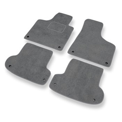 Tapis de Sol Velours adapté pour Audi A3 II 8P Hayon, Cabriolet, Sportback (2003-2012) - Premium tapis de voiture - gris