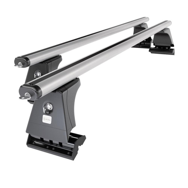 Barres de toit en aluminium adapté pour BMW 5 G30 Berline (2017-2023) - Porte-Bagages de Voiture argent - points de montage - (suivant le modèle de voiture ils peuvent se situer à différents endroits)