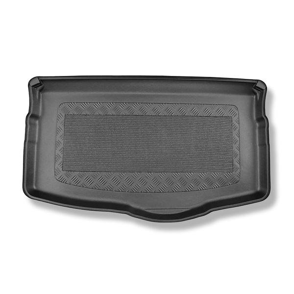Tapis de coffre adapté pour Volkswagen T-Cross Crossover (04.2019-....) - bac de coffre - protection de coffre voiture - coffre inférieur; plancher amovible en la position la plus basse