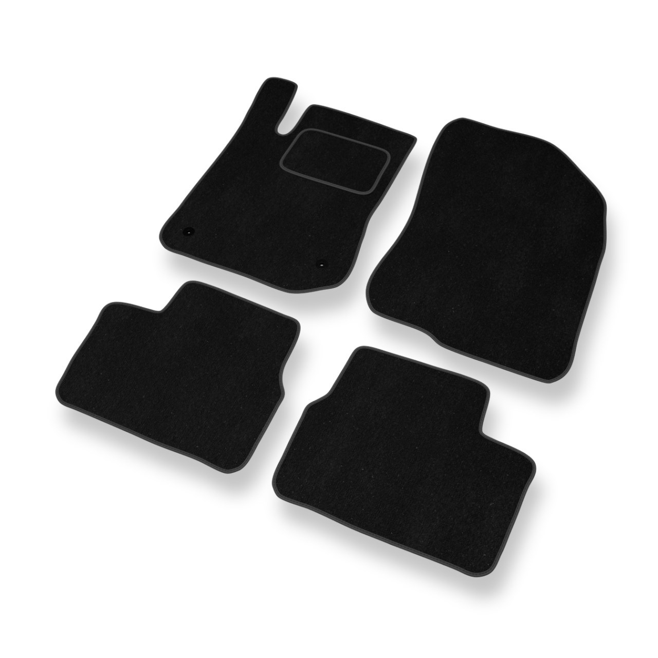 Tapis de Sol Velours adapté pour Peugeot 2008 (2013-2019) - Premium tapis  de voiture - noir noir