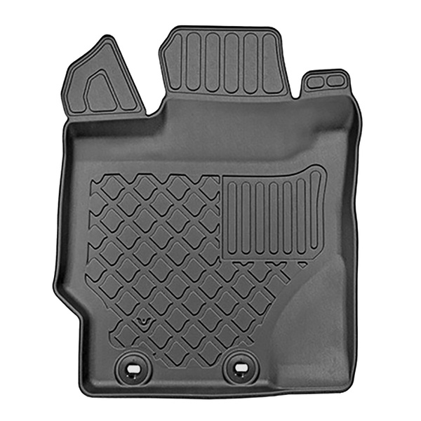 Tapis de sol en TPE adapté pour Toyota Yaris III Hayon (12.2015-10.2022) - version hybride - tapis de voiture - noir