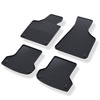 Tapis de sol en caoutchouc adapté pour Audi A3 8P (2003-2012) - tapis de voiture - noir